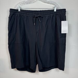 NWT Athleta Farallon Bermuda Shorts Womens Size 2X Black Pull On Waist Cotton